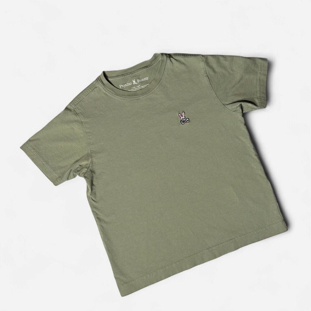 Psycho-bunny Men's Green and Khaki T-shirt